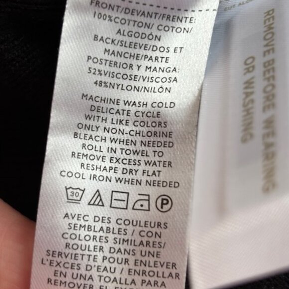 NWT Ann Taylor black cotton cardigan S - Picture 4 of 7